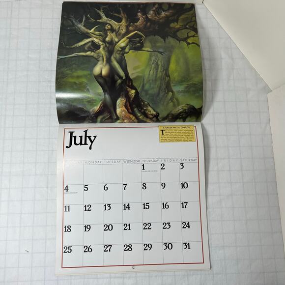 1993 Boris Vallejo Mythology Calendar - Unused same dates again in 2027 /38 - Picture 9 of 16